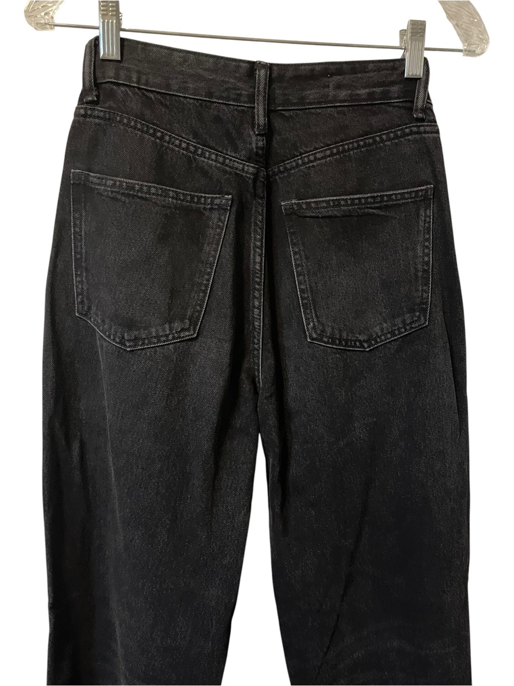 Zara High-Rise Straight Leg Jeans in Black Size 2 - Picture 7 of 10